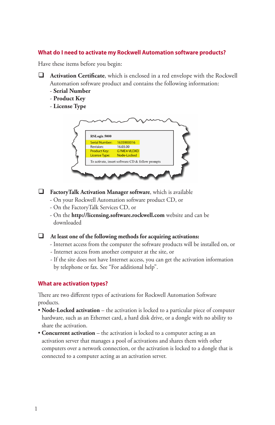 Rockwell Automation Activate Rockwell Software Products User Manual | Page 2 / 8