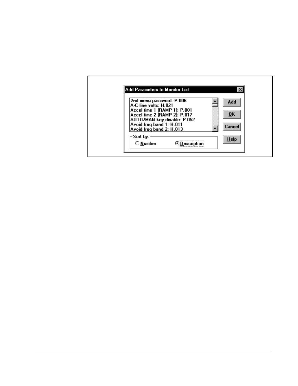 Adding parameters to the monitor list, Removing parameters from the monitor list, 2 adding parameters to the monitor list | 3 removing parameters from the monitor list | Rockwell Automation CS3000 V6.1 MMI FlexPak, GV 3000, Liqui-Flo User Manual | Page 55 / 100