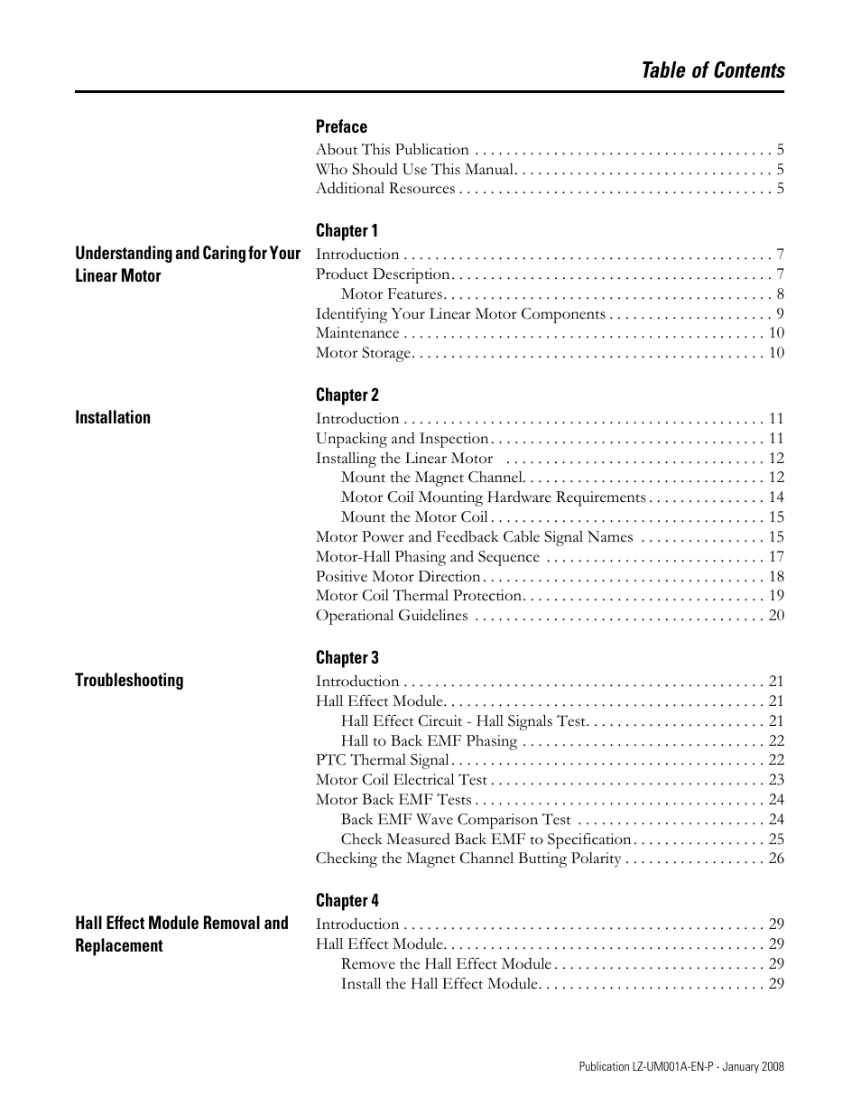 Rockwell Automation LZ Series Linear Motors User Manual | Page 3 / 64