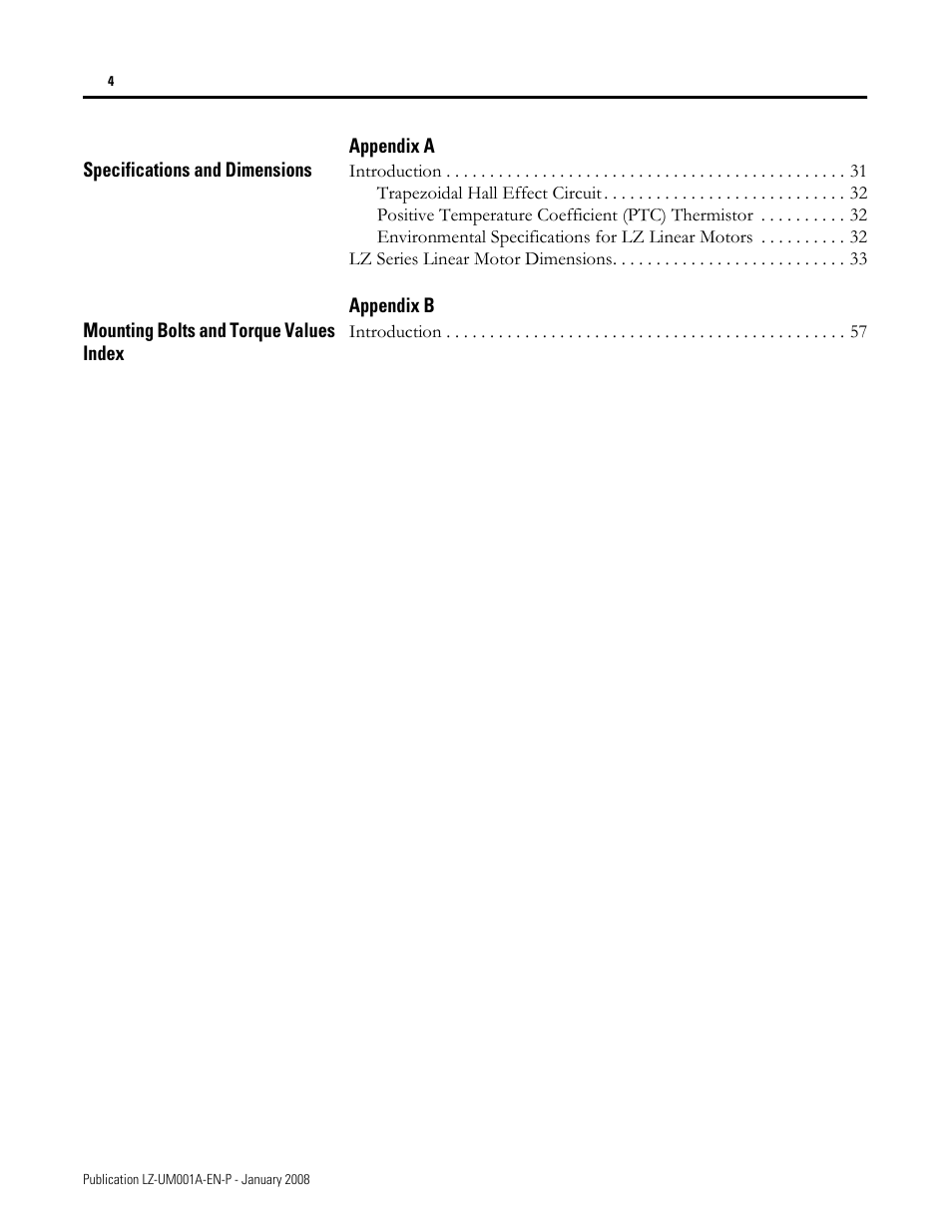 Rockwell Automation LZ Series Linear Motors User Manual | Page 4 / 64