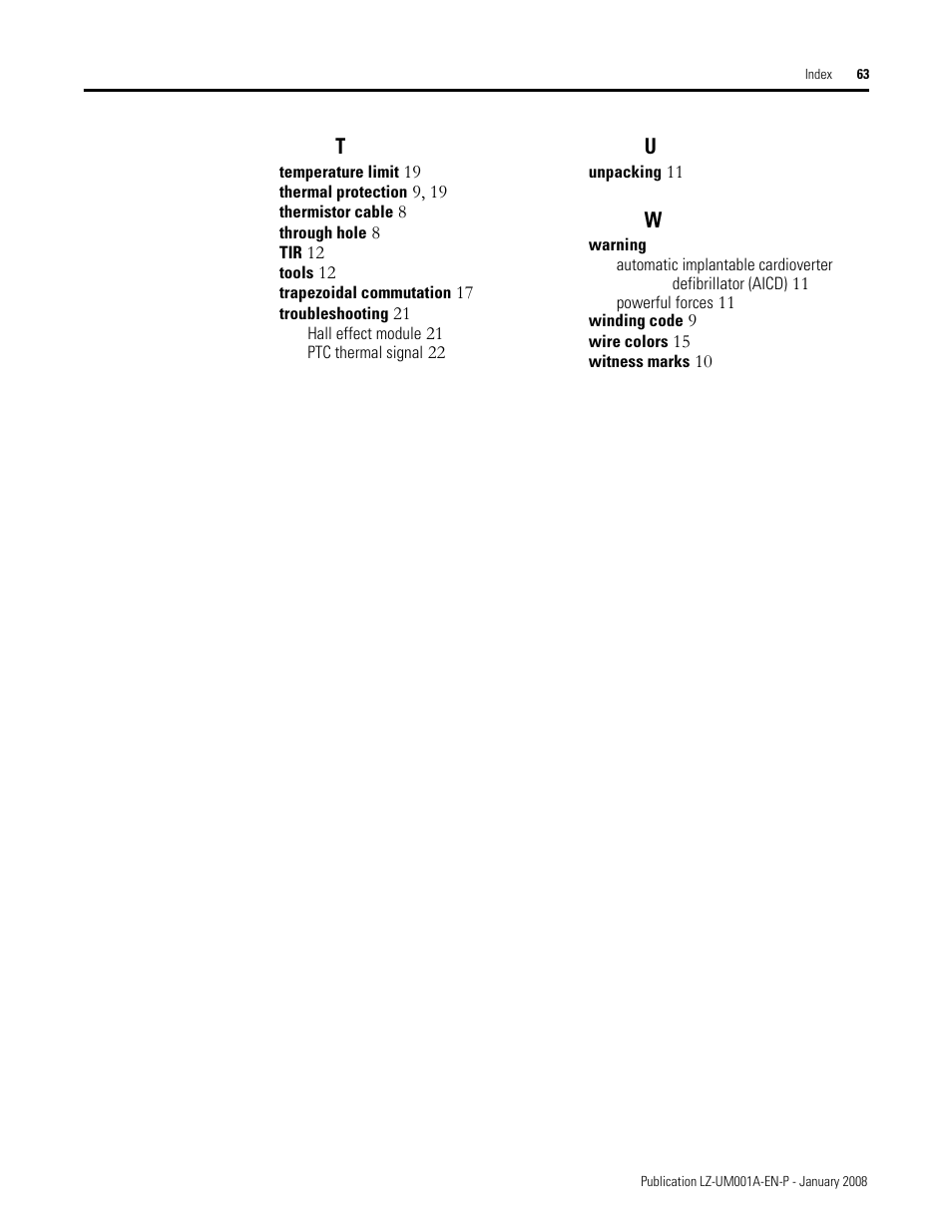 Rockwell Automation LZ Series Linear Motors User Manual | Page 63 / 64