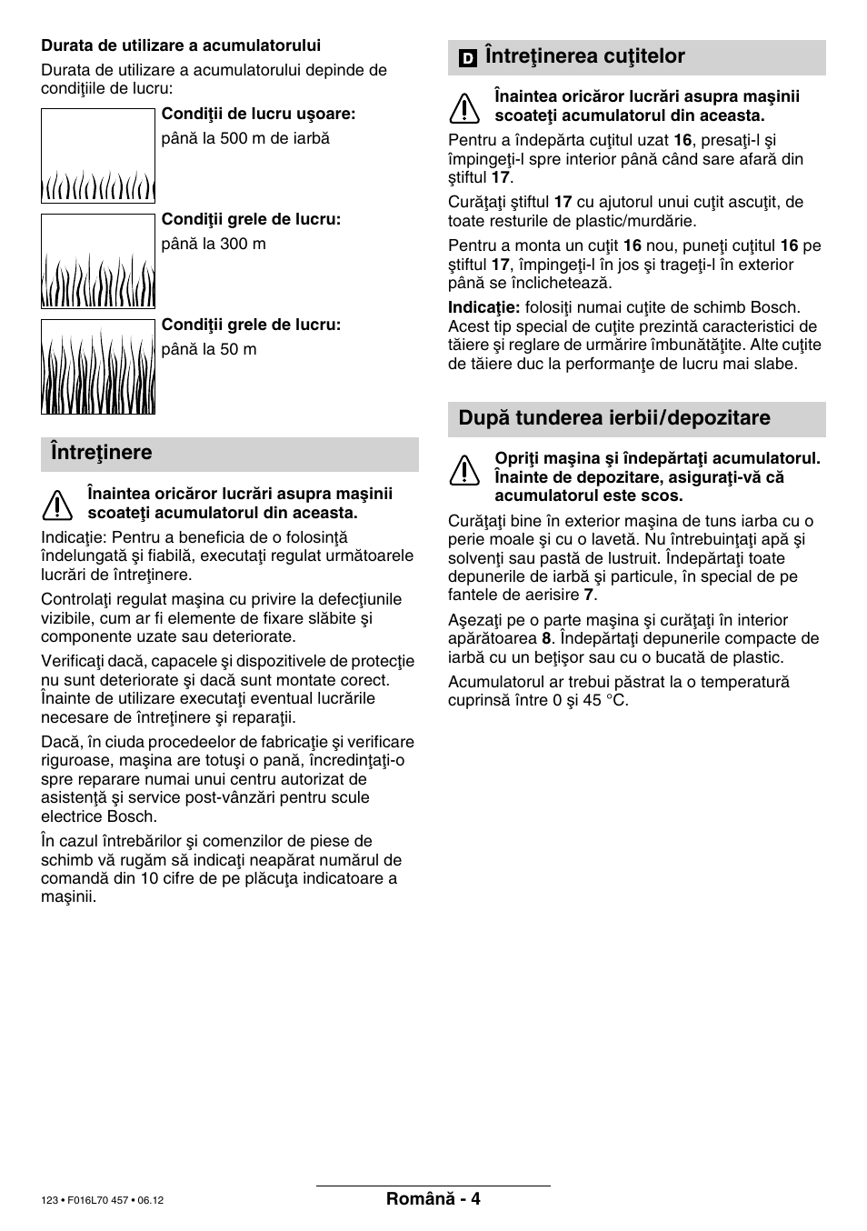 Bosch ART EASYTRIM Accu NIMH User Manual | Page 123 / 168