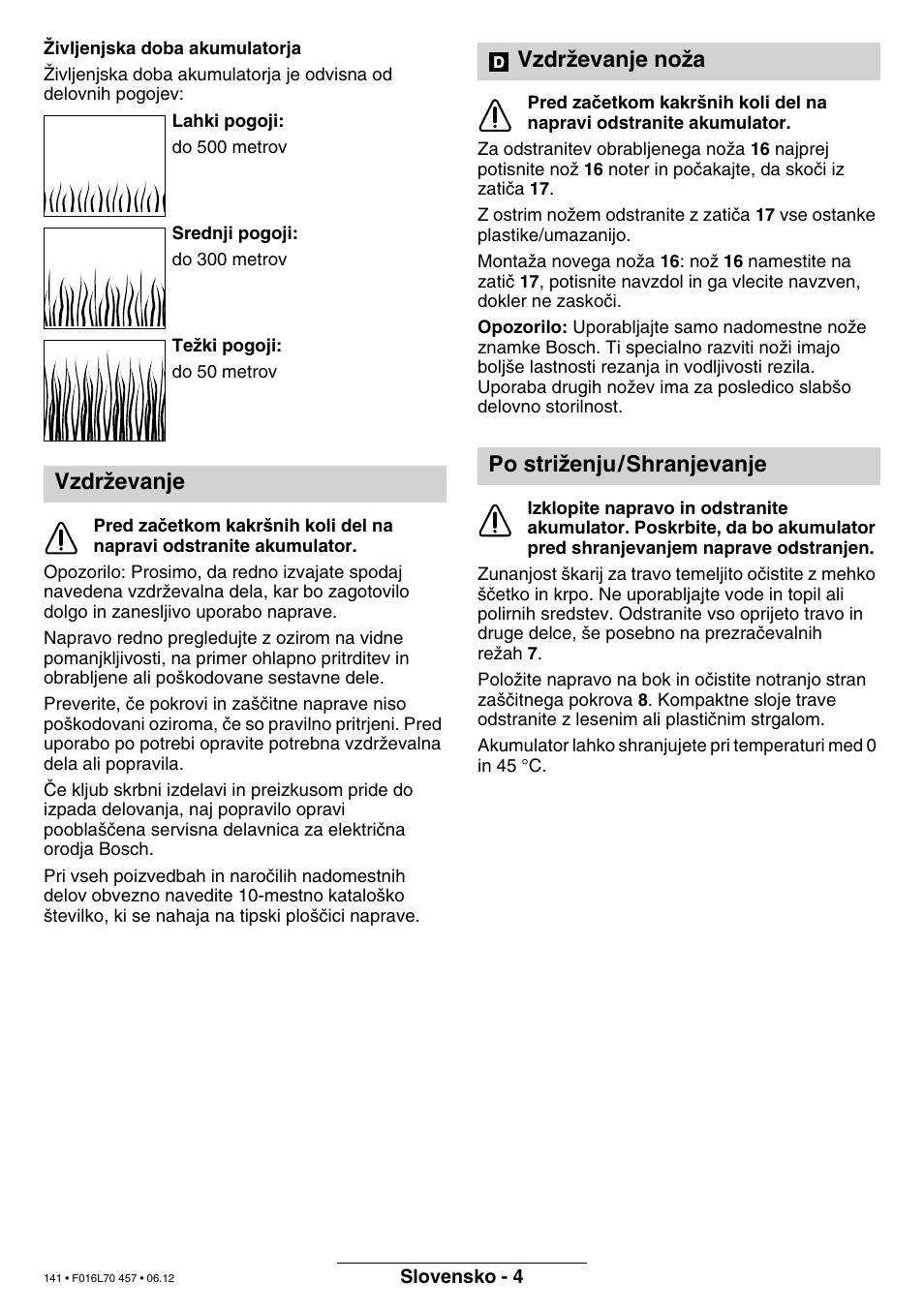 Bosch ART EASYTRIM Accu NIMH User Manual | Page 141 / 168