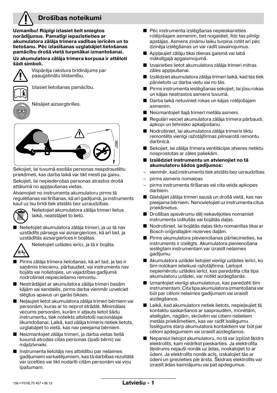 Bosch ART EASYTRIM Accu NIMH User Manual | Page 156 / 168