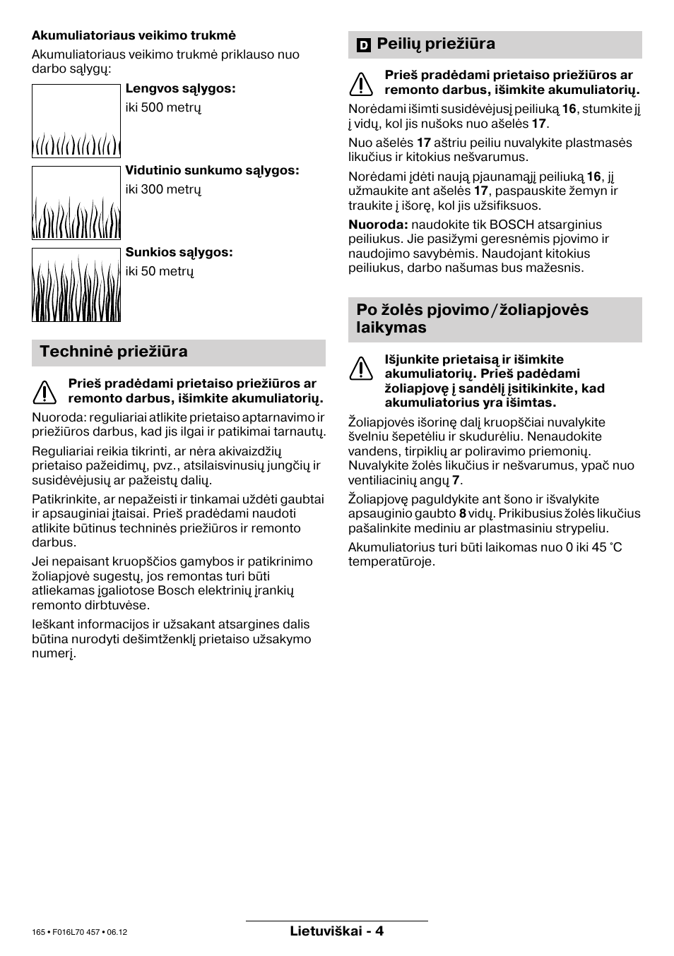 Bosch ART EASYTRIM Accu NIMH User Manual | Page 165 / 168