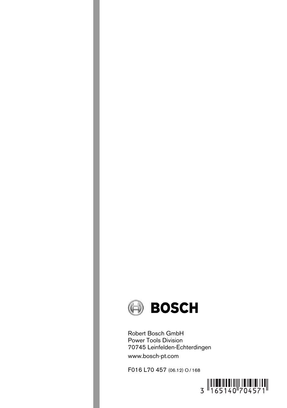 Bosch ART EASYTRIM Accu NIMH User Manual | Page 168 / 168