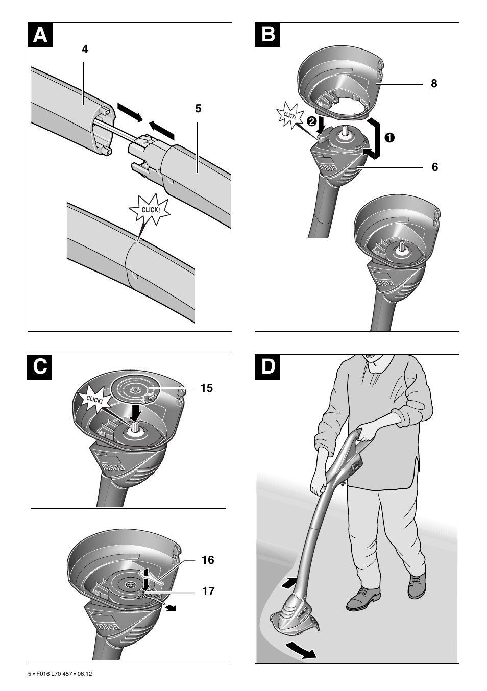 Bosch ART EASYTRIM Accu NIMH User Manual | Page 5 / 168