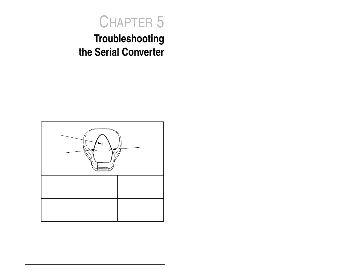 Hapter, Troubleshooting the serial converter | Rockwell Automation MD60 Serial Converter Module - M/N MDCOMM 232 User Manual | Page 27 / 54