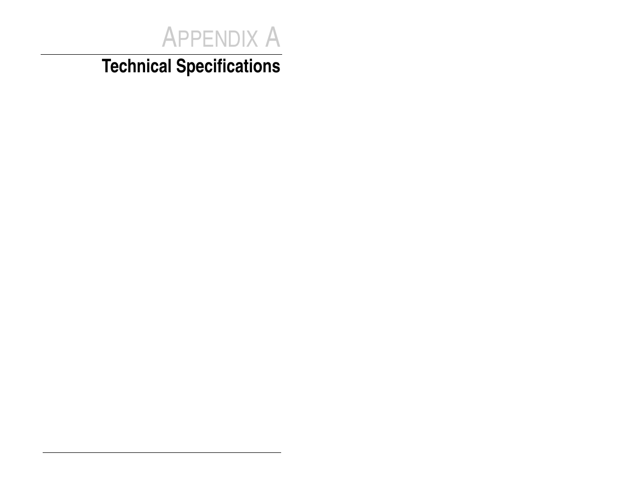 Ppendix, Technical specifications | Rockwell Automation MD60 Serial Converter Module - M/N MDCOMM 232 User Manual | Page 35 / 54