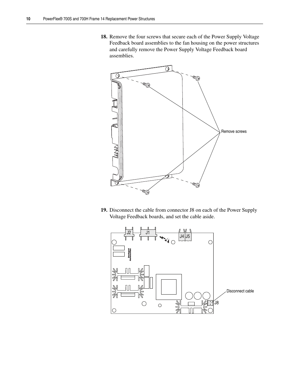 Rockwell Automation 20D PowerFlex 700H/S Frame 14 Replacement Power Structures User Manual | Page 10 / 24