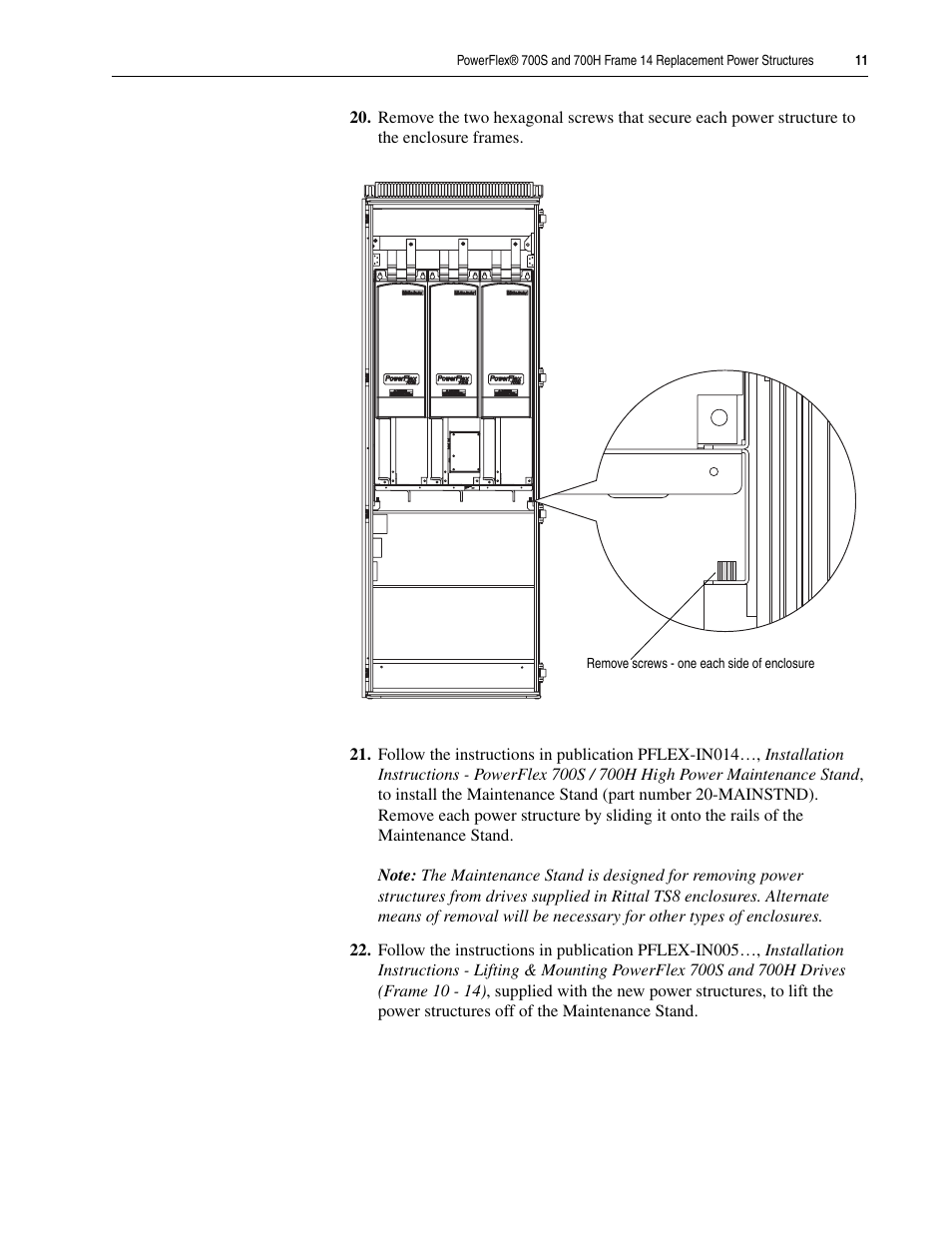 Rockwell Automation 20D PowerFlex 700H/S Frame 14 Replacement Power Structures User Manual | Page 11 / 24