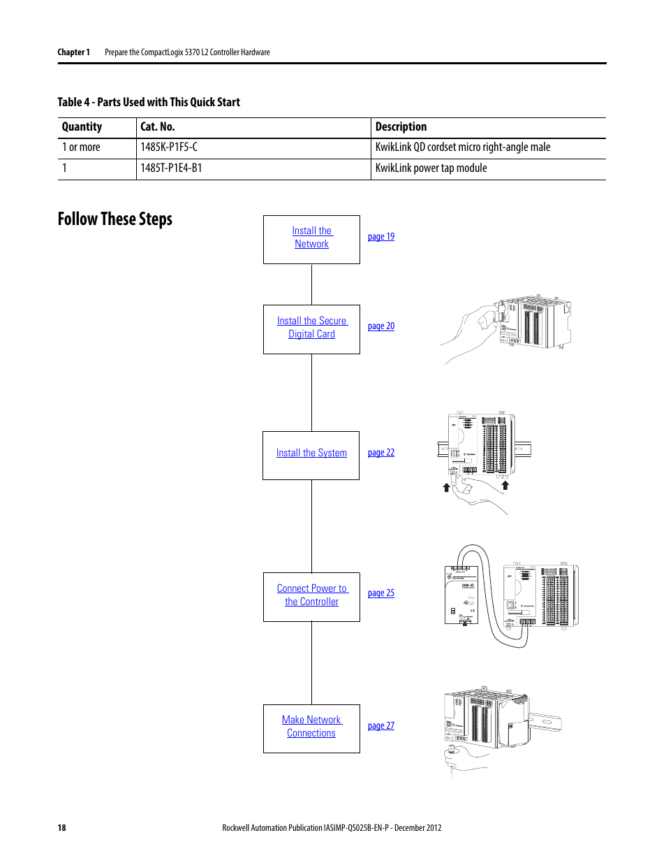 Follow these steps | Rockwell Automation 1769-L24ER-QB1B_L24ER-QBFC1B_L27ERM-QBFC1B CompactLogix 5370 L2 Controllers Quick Start User Manual | Page 18 / 86