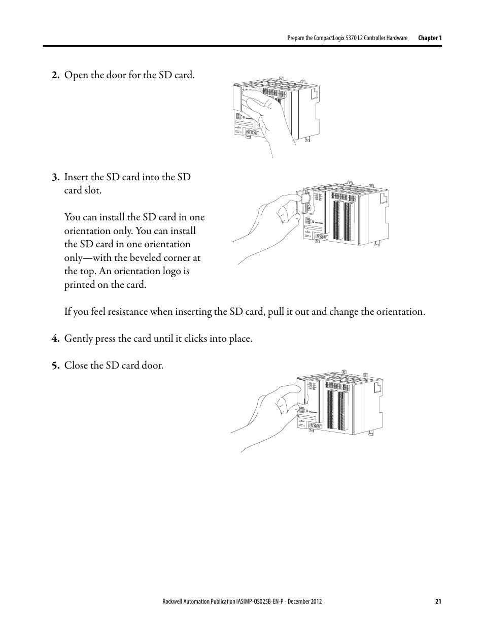 Rockwell Automation 1769-L24ER-QB1B_L24ER-QBFC1B_L27ERM-QBFC1B CompactLogix 5370 L2 Controllers Quick Start User Manual | Page 21 / 86