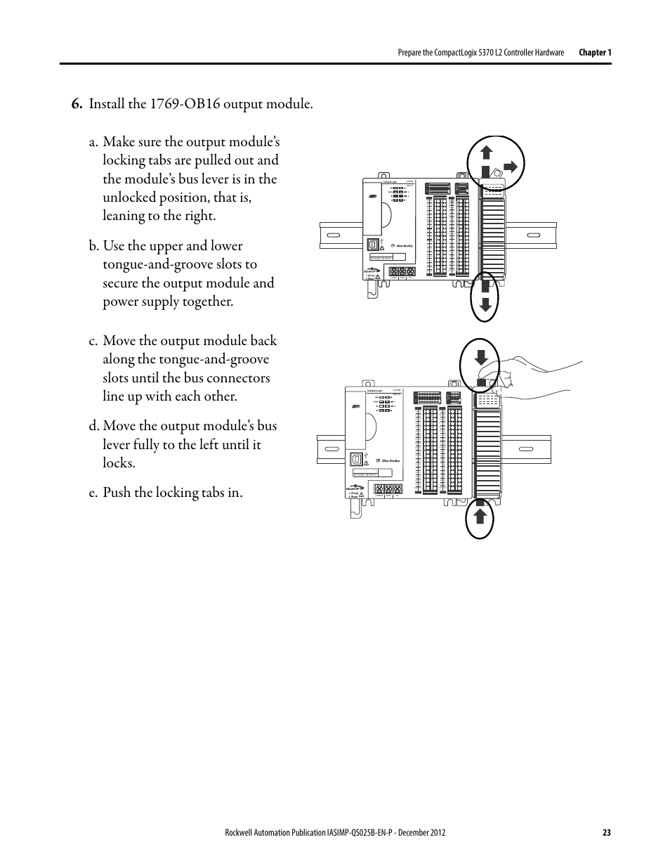 Dc in hsc dc out analog | Rockwell Automation 1769-L24ER-QB1B_L24ER-QBFC1B_L27ERM-QBFC1B CompactLogix 5370 L2 Controllers Quick Start User Manual | Page 23 / 86