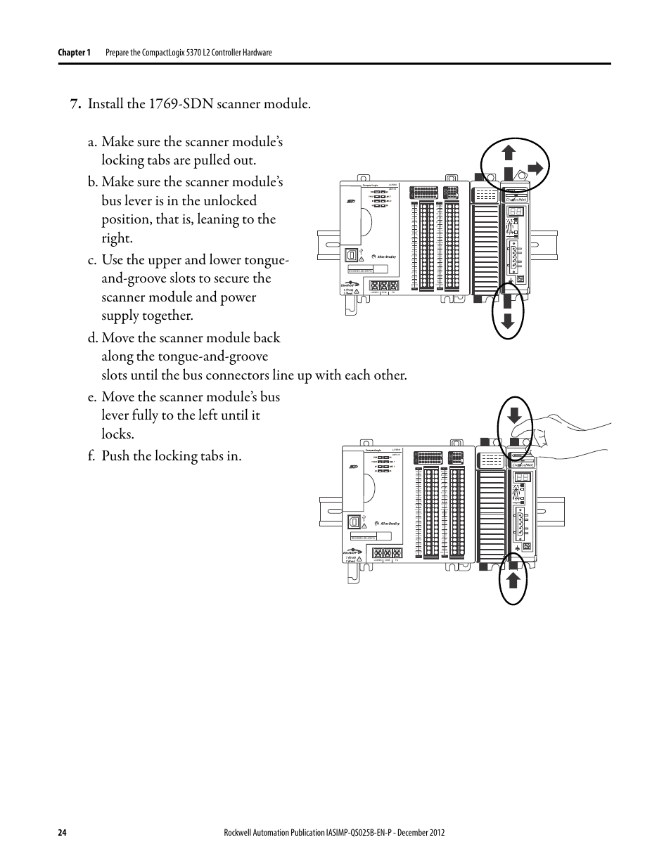 Dc in hsc dc out analog | Rockwell Automation 1769-L24ER-QB1B_L24ER-QBFC1B_L27ERM-QBFC1B CompactLogix 5370 L2 Controllers Quick Start User Manual | Page 24 / 86