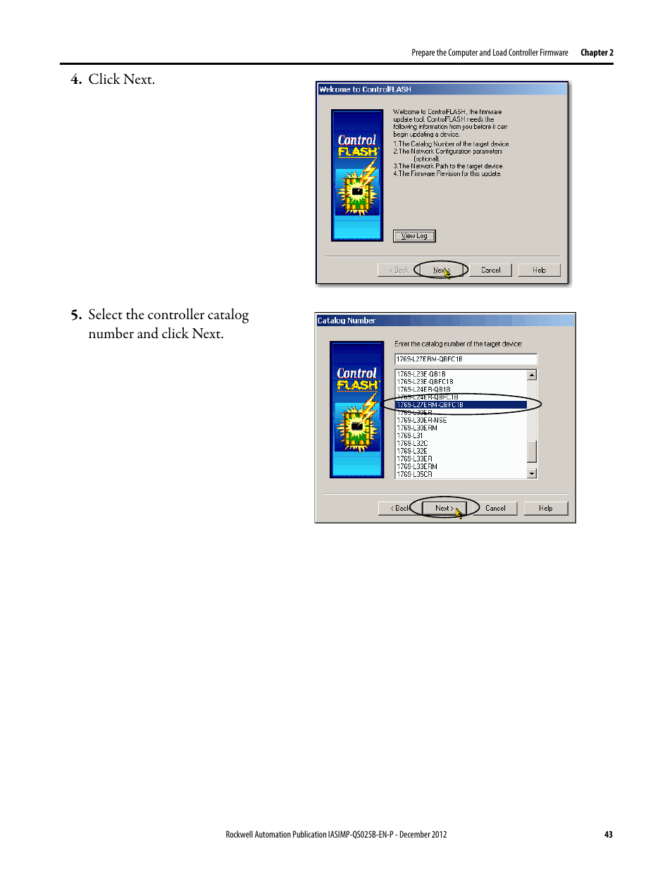Rockwell Automation 1769-L24ER-QB1B_L24ER-QBFC1B_L27ERM-QBFC1B CompactLogix 5370 L2 Controllers Quick Start User Manual | Page 43 / 86