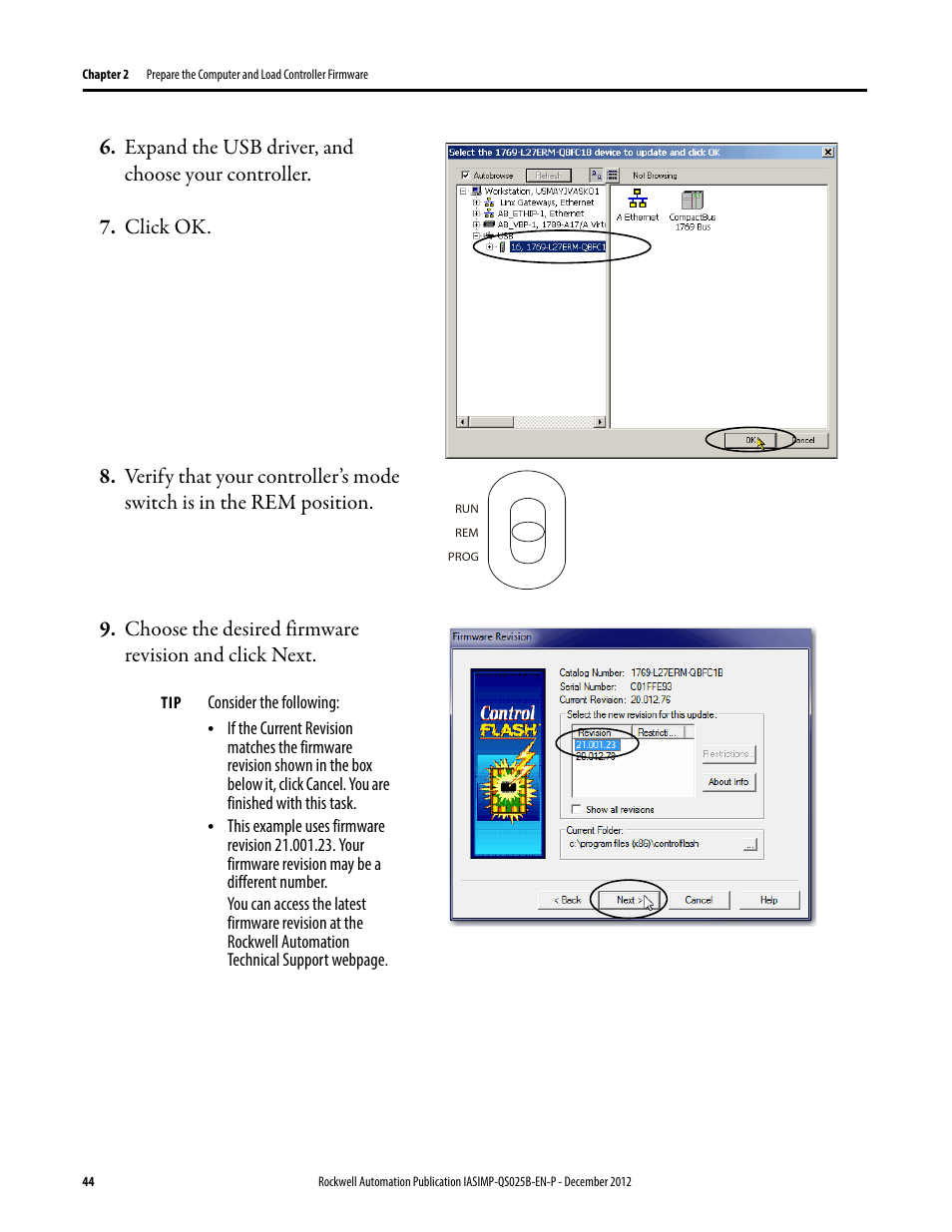 Rockwell Automation 1769-L24ER-QB1B_L24ER-QBFC1B_L27ERM-QBFC1B CompactLogix 5370 L2 Controllers Quick Start User Manual | Page 44 / 86