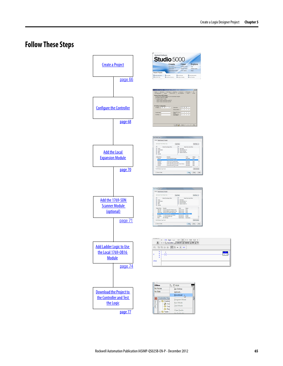 Follow these steps | Rockwell Automation 1769-L24ER-QB1B_L24ER-QBFC1B_L27ERM-QBFC1B CompactLogix 5370 L2 Controllers Quick Start User Manual | Page 65 / 86
