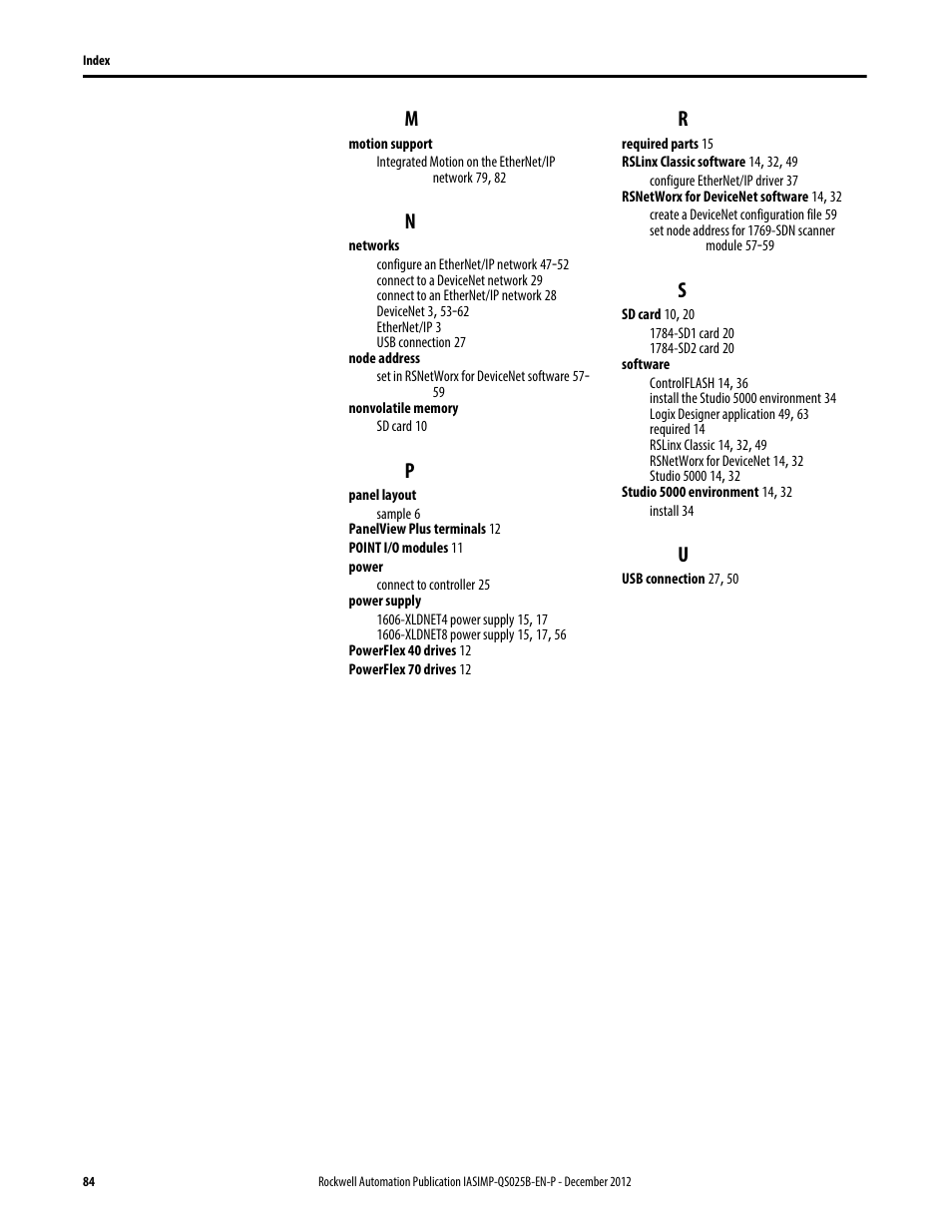 Rockwell Automation 1769-L24ER-QB1B_L24ER-QBFC1B_L27ERM-QBFC1B CompactLogix 5370 L2 Controllers Quick Start User Manual | Page 84 / 86