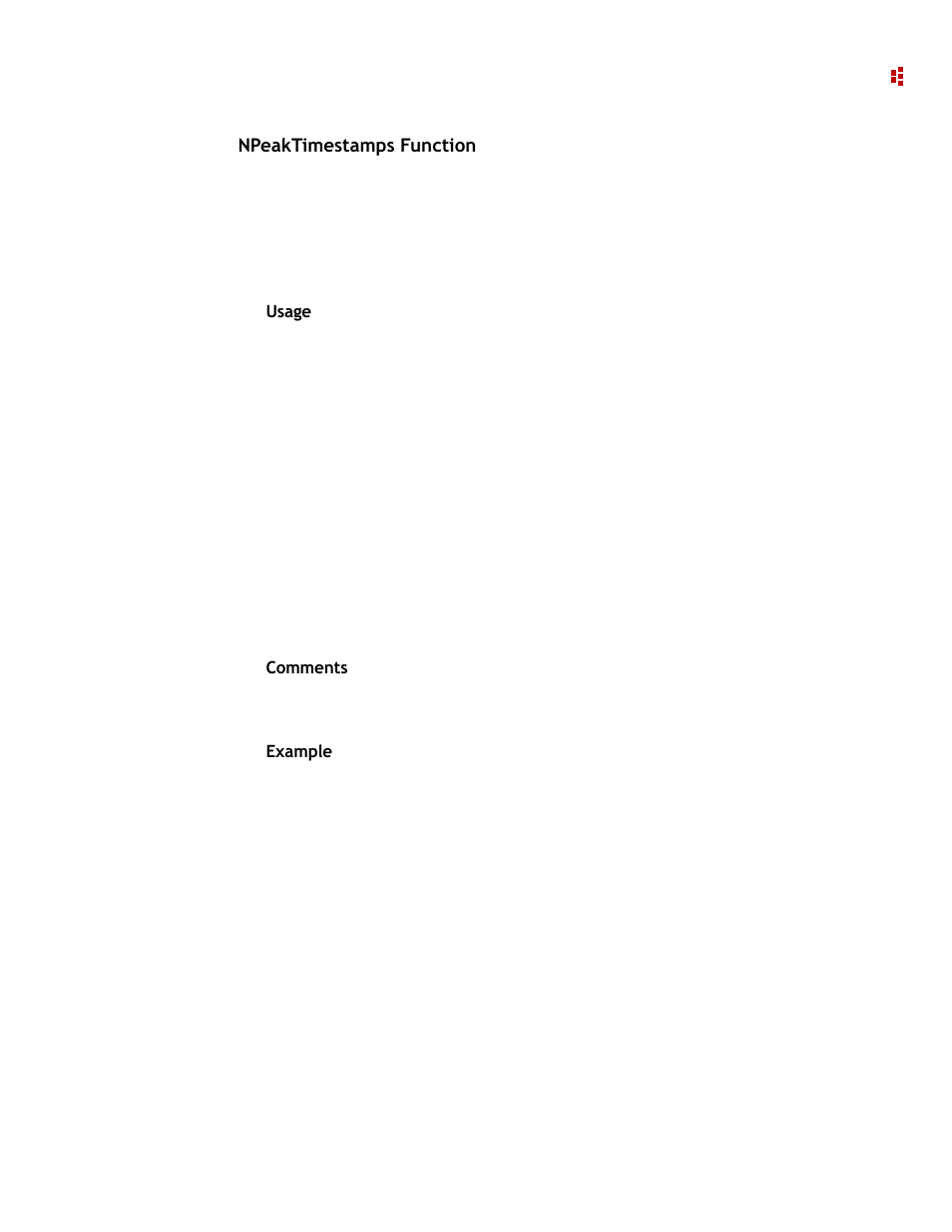 Npeaktimestamps function | Rockwell Automation 9307 FactoryTalk EnergyMetrix User Manual | Page 129 / 334