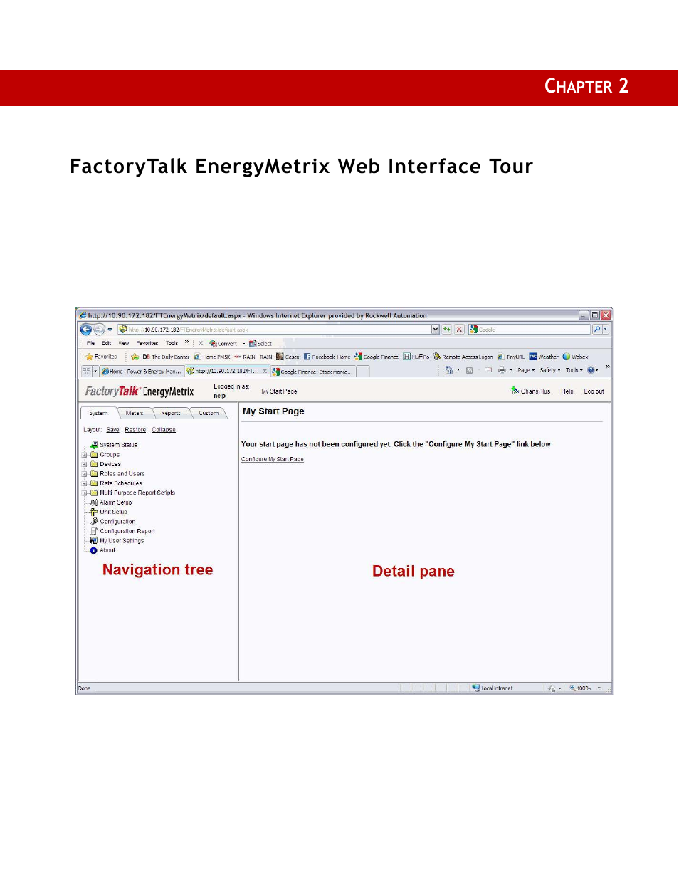 2 - factorytalk energymetrix web interface tour, 2factorytalk energymetrix web interface tour | Rockwell Automation 9307 FactoryTalk EnergyMetrix User Manual | Page 15 / 334