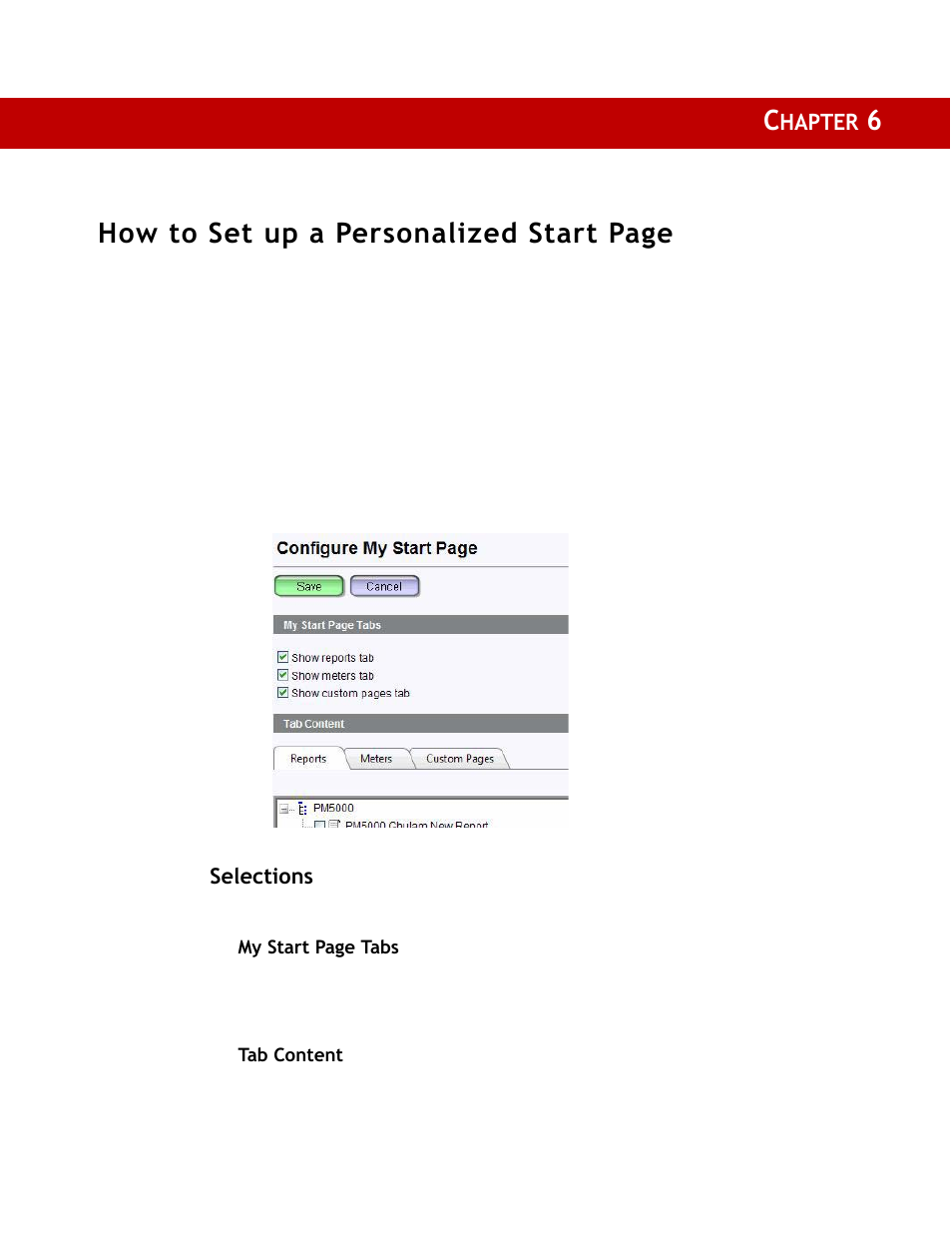 Selections, 6how to set up a personalized start page | Rockwell Automation 9307 FactoryTalk EnergyMetrix User Manual | Page 151 / 334