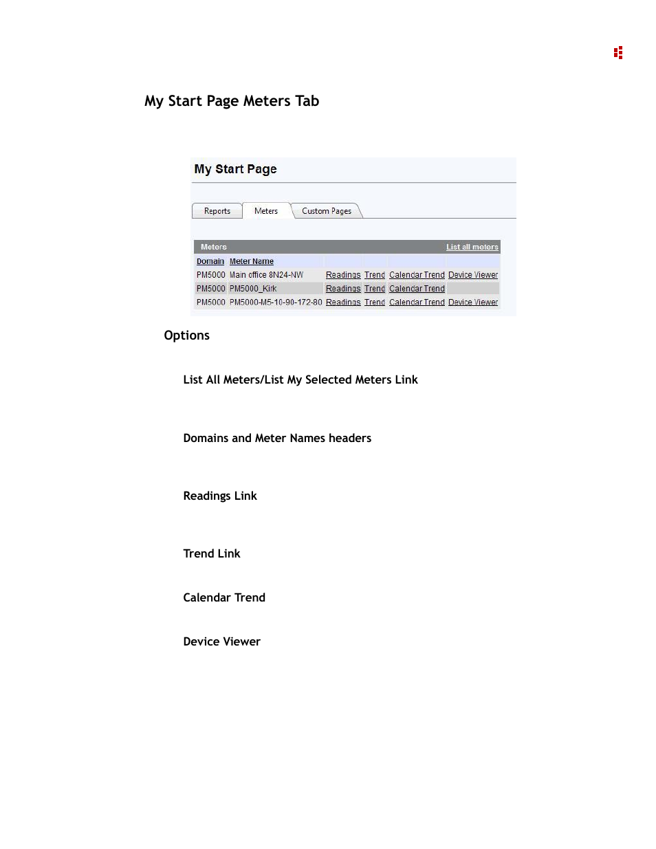 My start page meters tab | Rockwell Automation 9307 FactoryTalk EnergyMetrix User Manual | Page 153 / 334