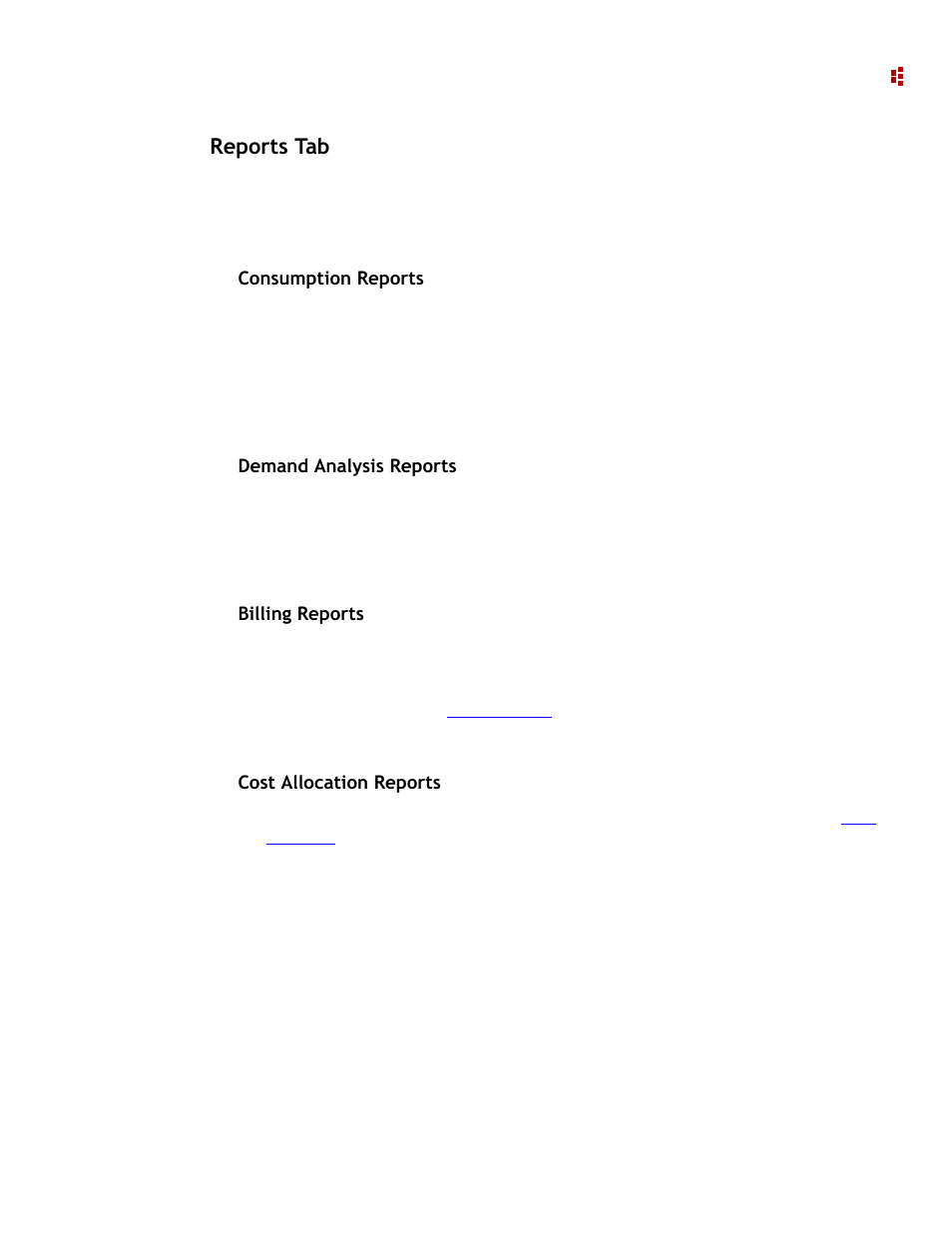 Reports tab | Rockwell Automation 9307 FactoryTalk EnergyMetrix User Manual | Page 29 / 334