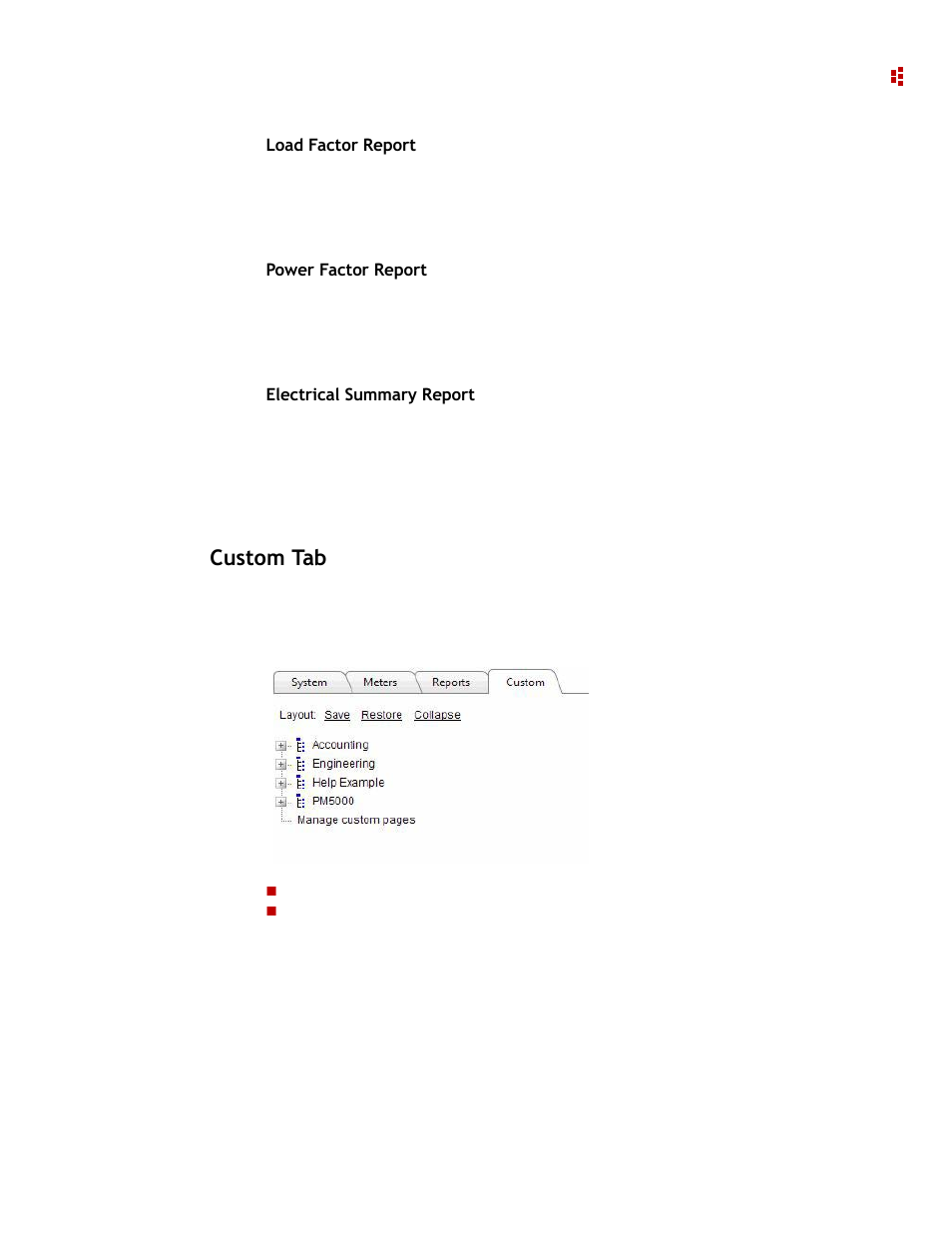 Custom tab | Rockwell Automation 9307 FactoryTalk EnergyMetrix User Manual | Page 31 / 334