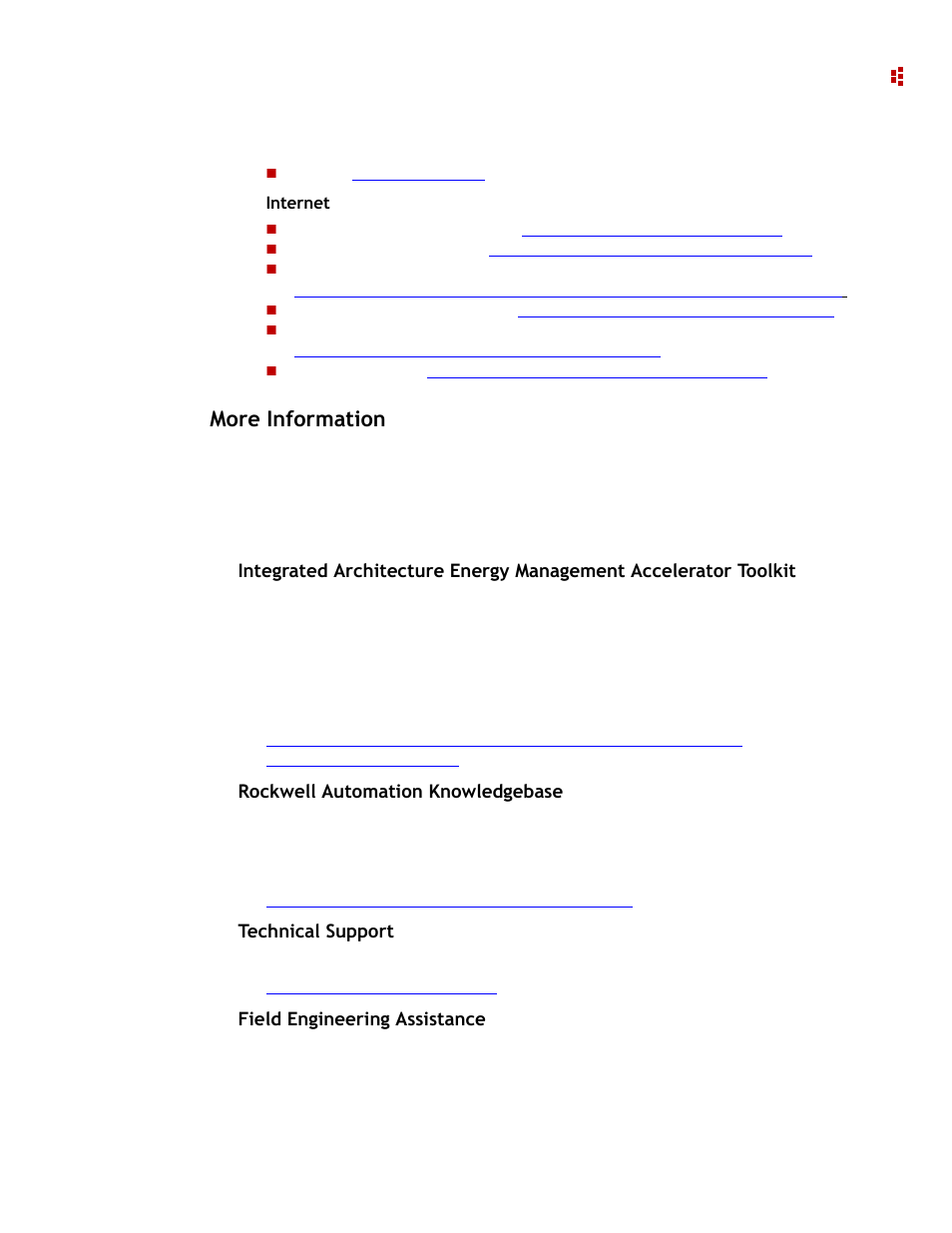 More information | Rockwell Automation 9307 FactoryTalk EnergyMetrix User Manual | Page 321 / 334