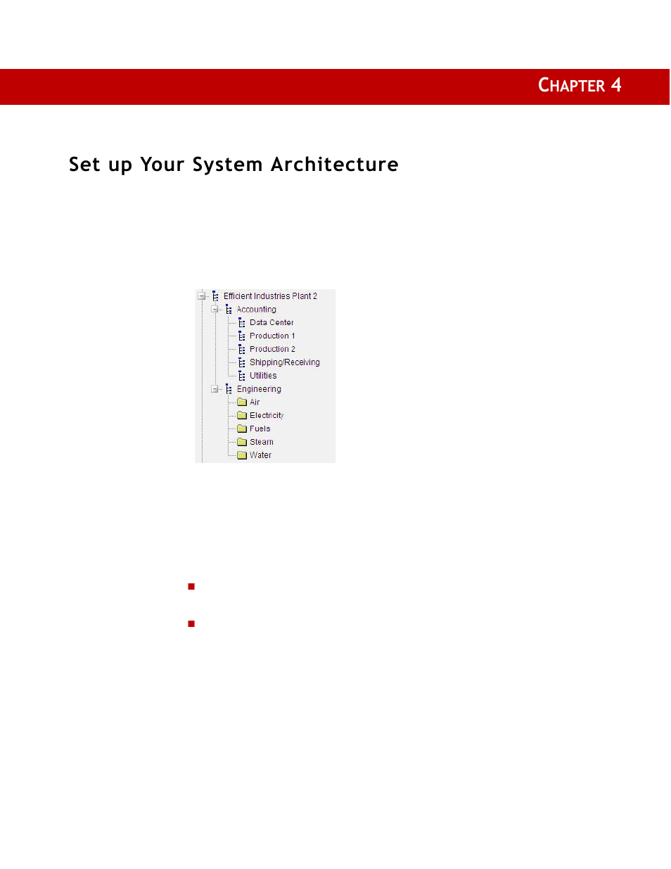 4 - set up your system architecture, Chapter 4 set up your system architecture, 4set up your system architecture | Rockwell Automation 9307 FactoryTalk EnergyMetrix User Manual | Page 49 / 334