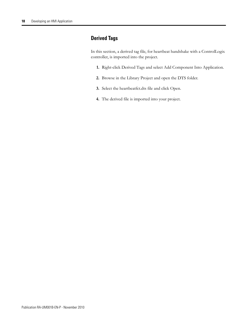 Derived tags | Rockwell Automation MMCL Using the Mining, Mineral, and Cement Library (MMCL) in FactoryTalk View Site Ed User Manual | Page 18 / 92