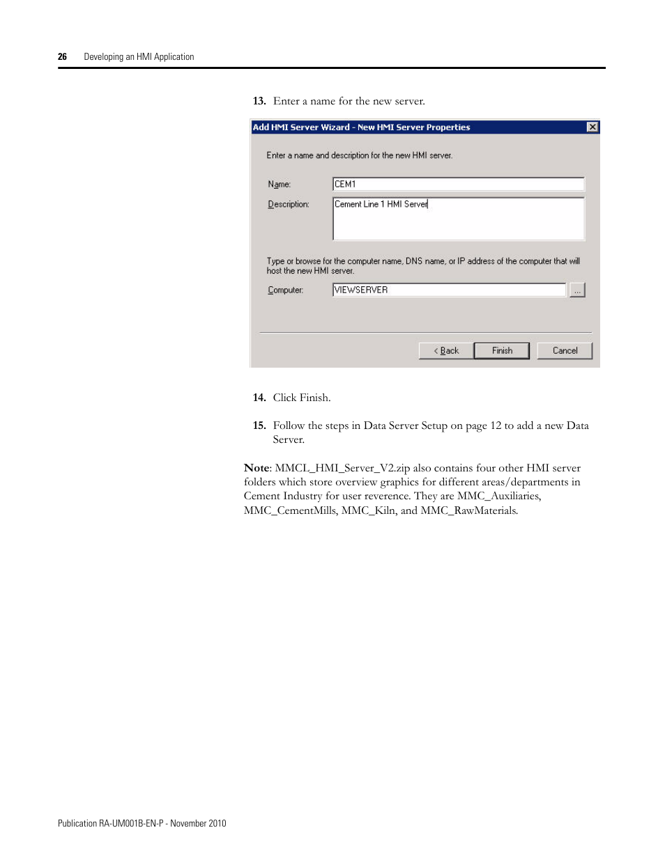 Rockwell Automation MMCL Using the Mining, Mineral, and Cement Library (MMCL) in FactoryTalk View Site Ed User Manual | Page 26 / 92