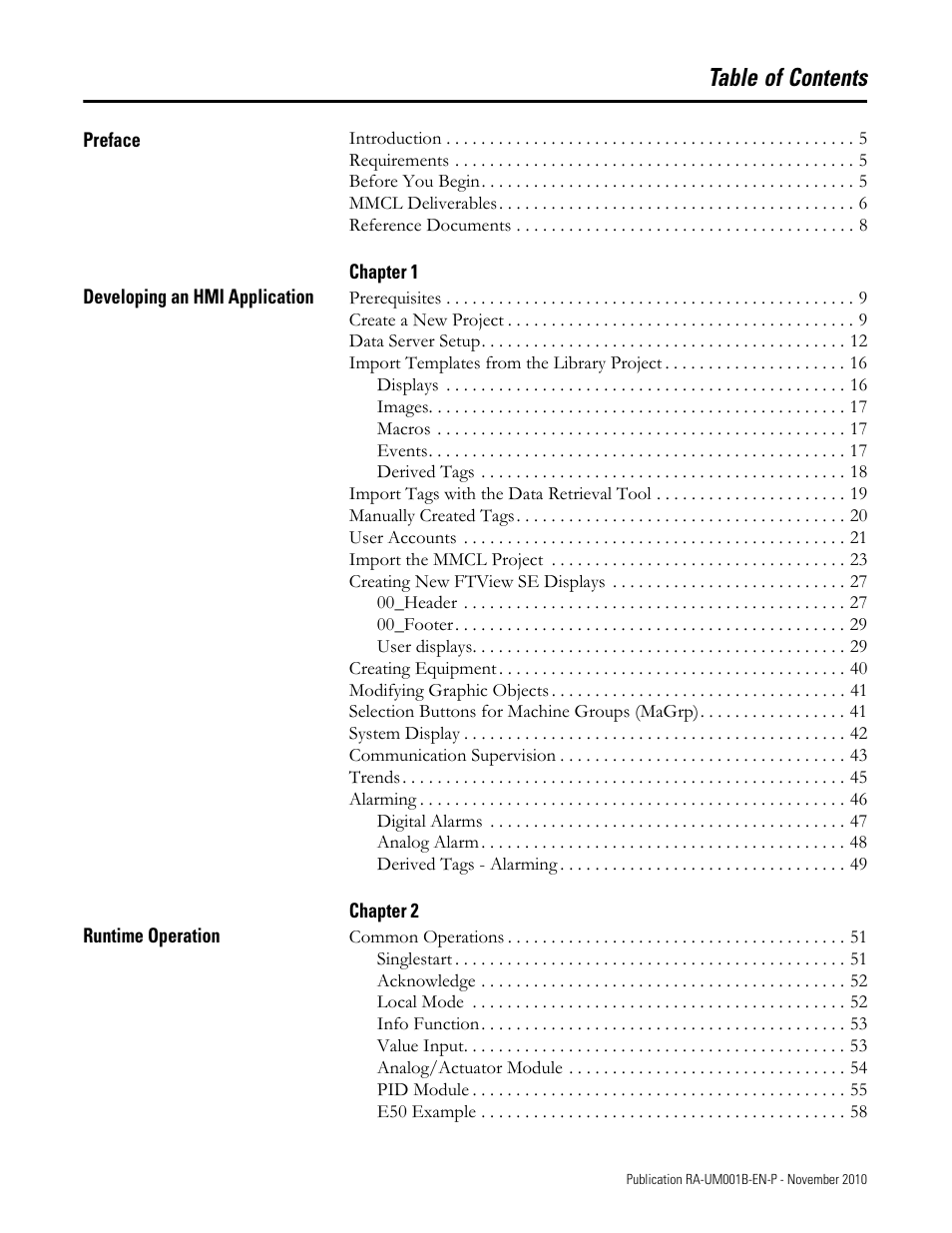 Rockwell Automation MMCL Using the Mining, Mineral, and Cement Library (MMCL) in FactoryTalk View Site Ed User Manual | Page 3 / 92
