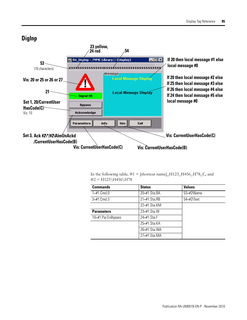 Diginp | Rockwell Automation MMCL Using the Mining, Mineral, and Cement Library (MMCL) in FactoryTalk View Site Ed User Manual | Page 85 / 92