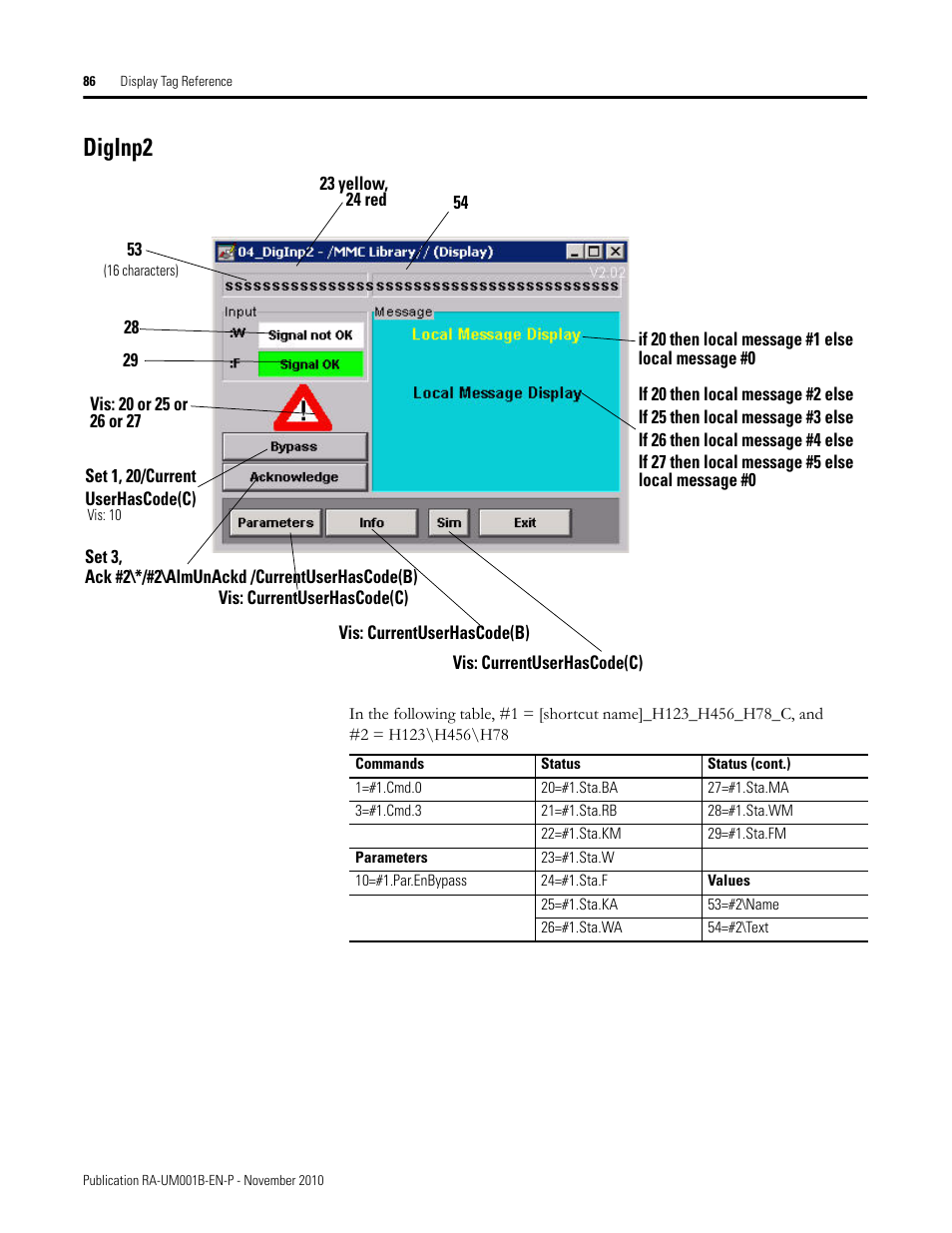 Diginp2 | Rockwell Automation MMCL Using the Mining, Mineral, and Cement Library (MMCL) in FactoryTalk View Site Ed User Manual | Page 86 / 92