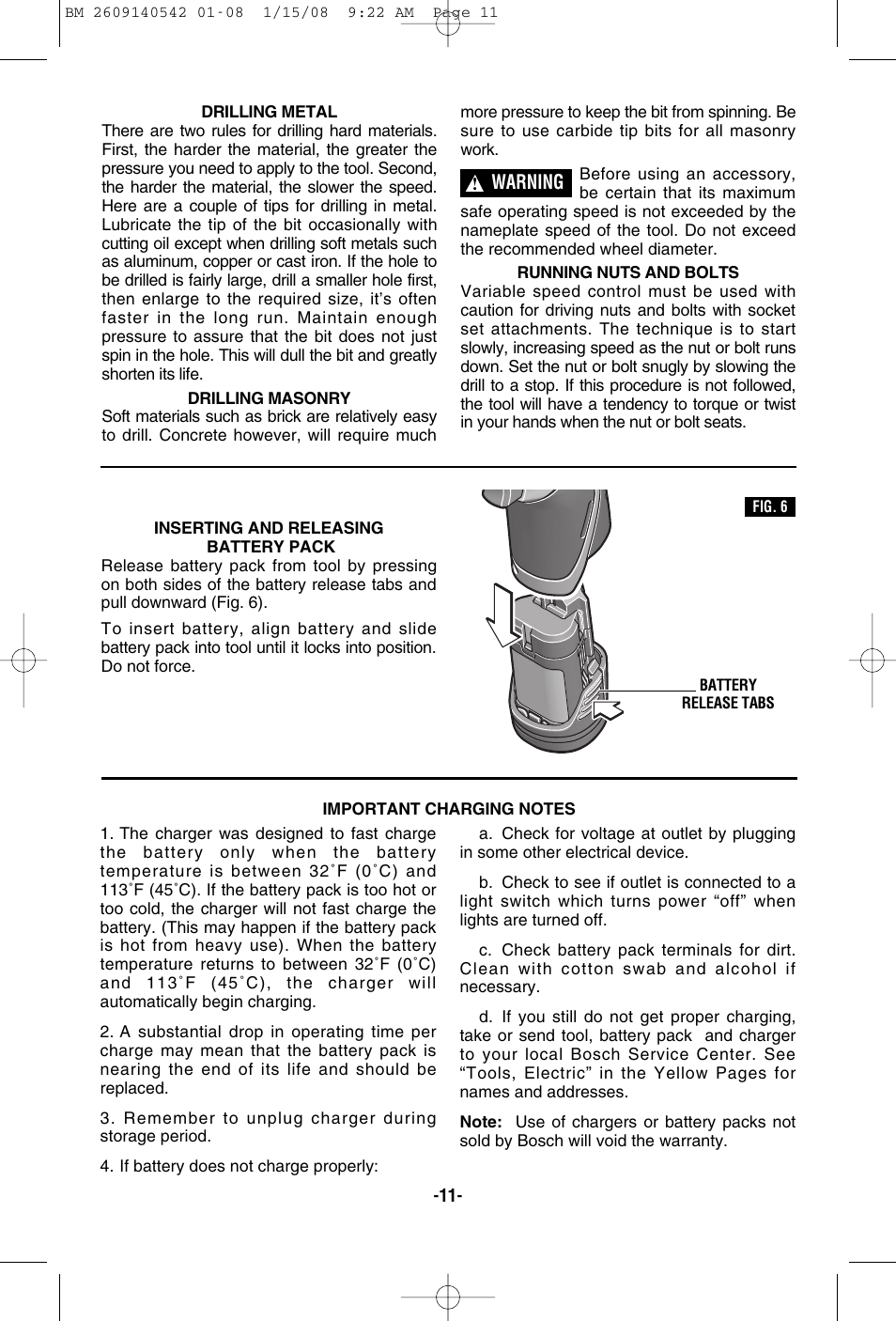 Bosch PS20 User Manual | Page 11 / 40
