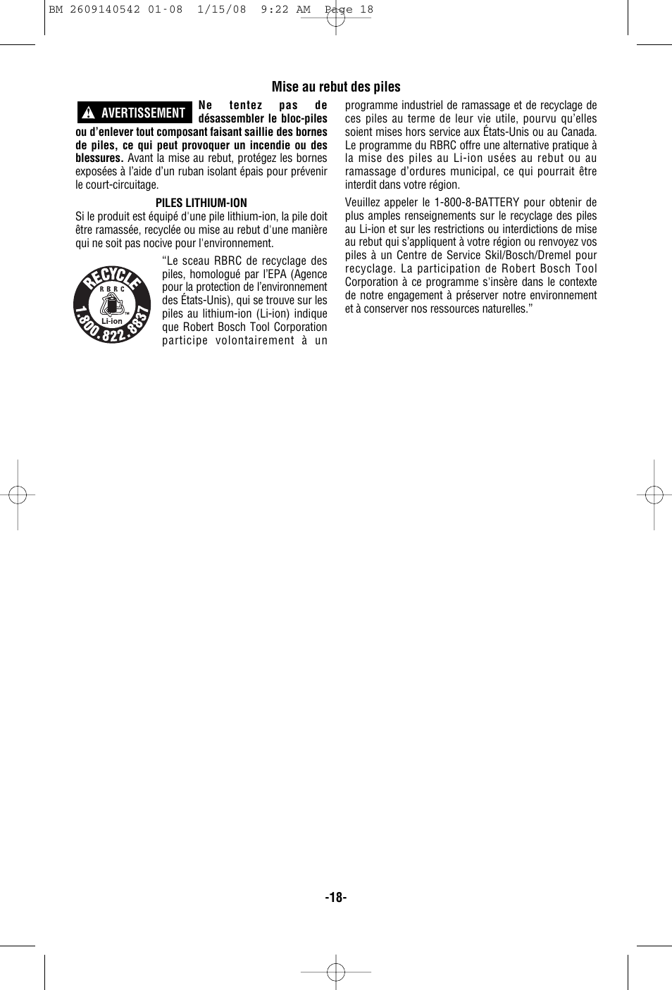 Bosch PS20 User Manual | Page 18 / 40