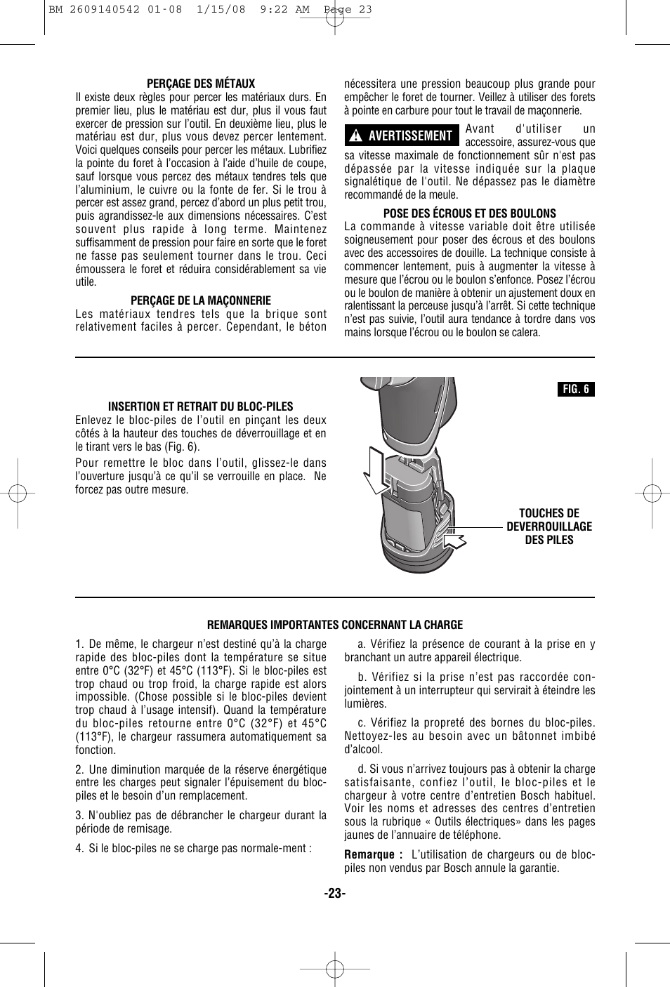Bosch PS20 User Manual | Page 23 / 40