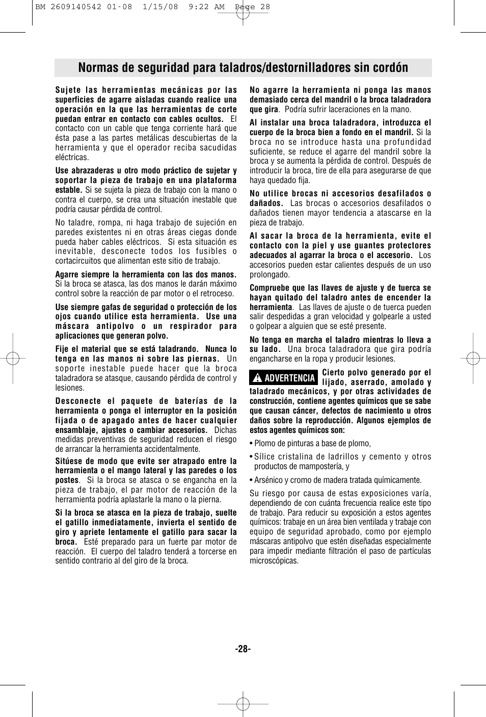 Bosch PS20 User Manual | Page 28 / 40