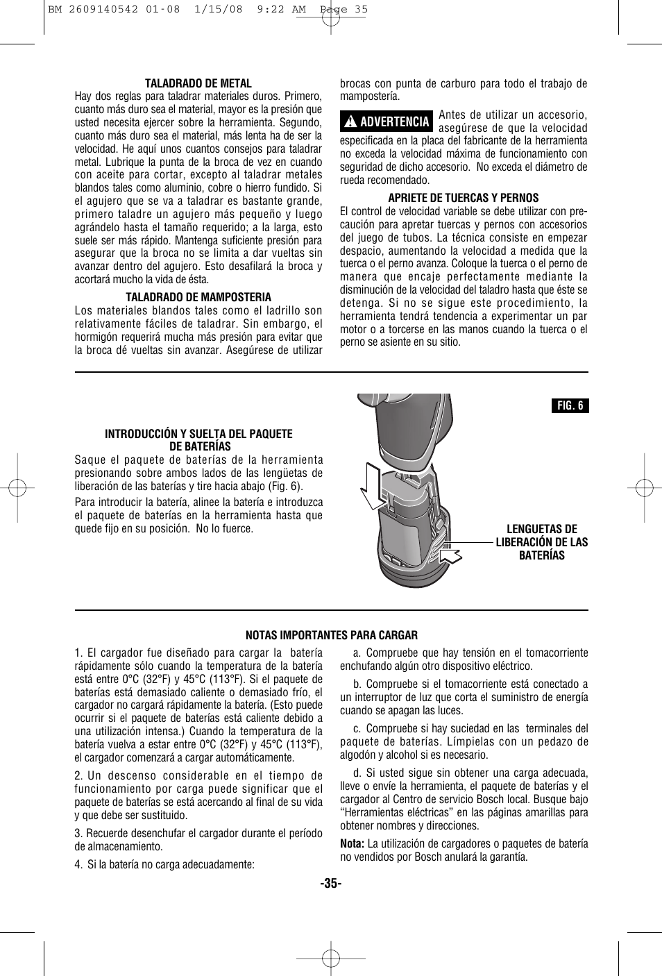 Bosch PS20 User Manual | Page 35 / 40