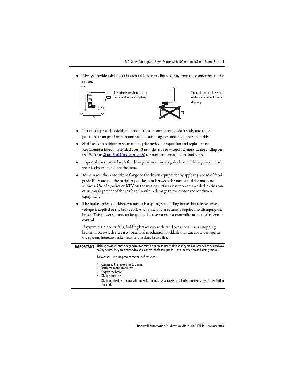 Rockwell Automation MPF-Bxxx Food Grade Servo Motor User Manual | Page 5 / 24