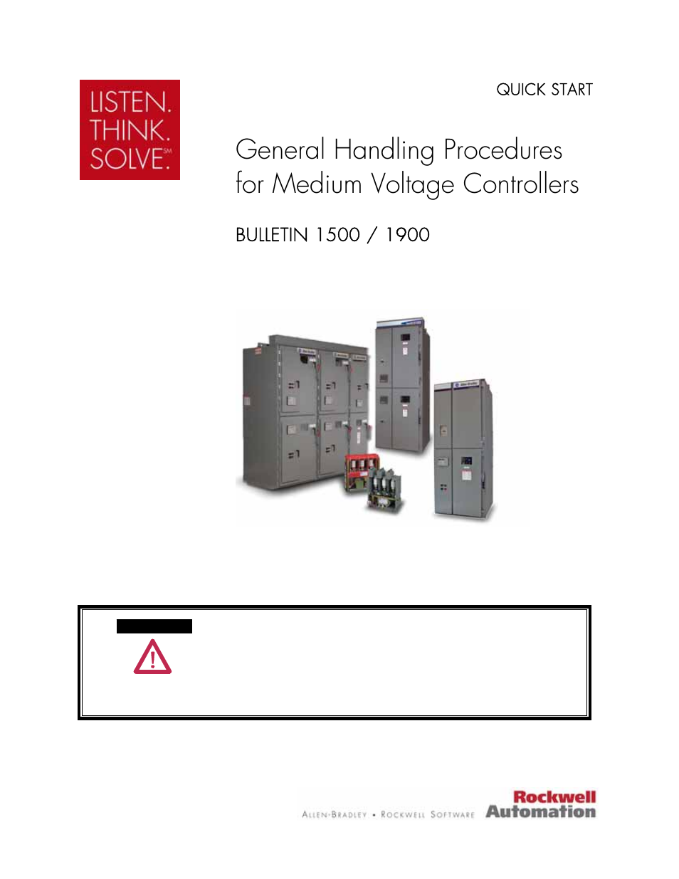 Rockwell Automation 1900 General Handling Procedures for Medium Voltage Controllers User Manual | 12 pages