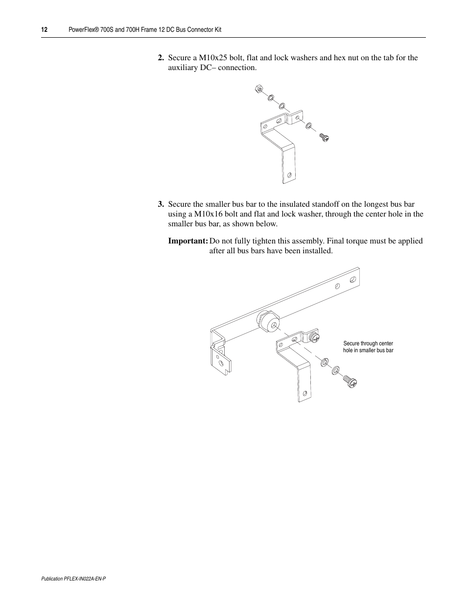 Rockwell Automation 20D PowerFlex 700S and 700H Frame 12 DC Bus Connector Kit User Manual | Page 12 / 34