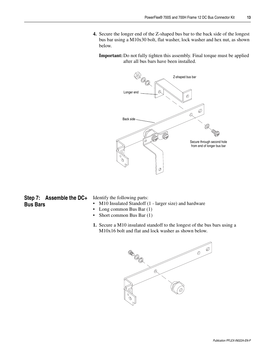 Rockwell Automation 20D PowerFlex 700S and 700H Frame 12 DC Bus Connector Kit User Manual | Page 13 / 34