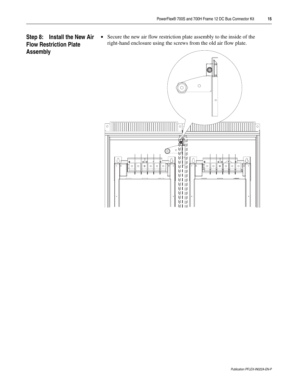 Rockwell Automation 20D PowerFlex 700S and 700H Frame 12 DC Bus Connector Kit User Manual | Page 15 / 34