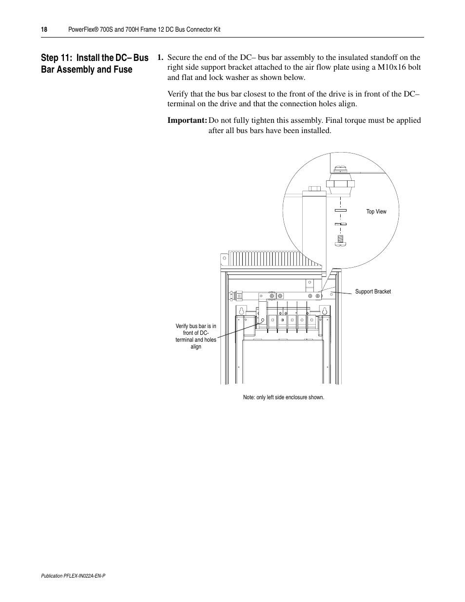 Rockwell Automation 20D PowerFlex 700S and 700H Frame 12 DC Bus Connector Kit User Manual | Page 18 / 34