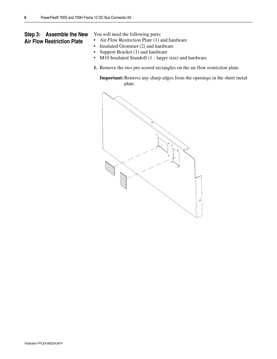 Rockwell Automation 20D PowerFlex 700S and 700H Frame 12 DC Bus Connector Kit User Manual | Page 6 / 34