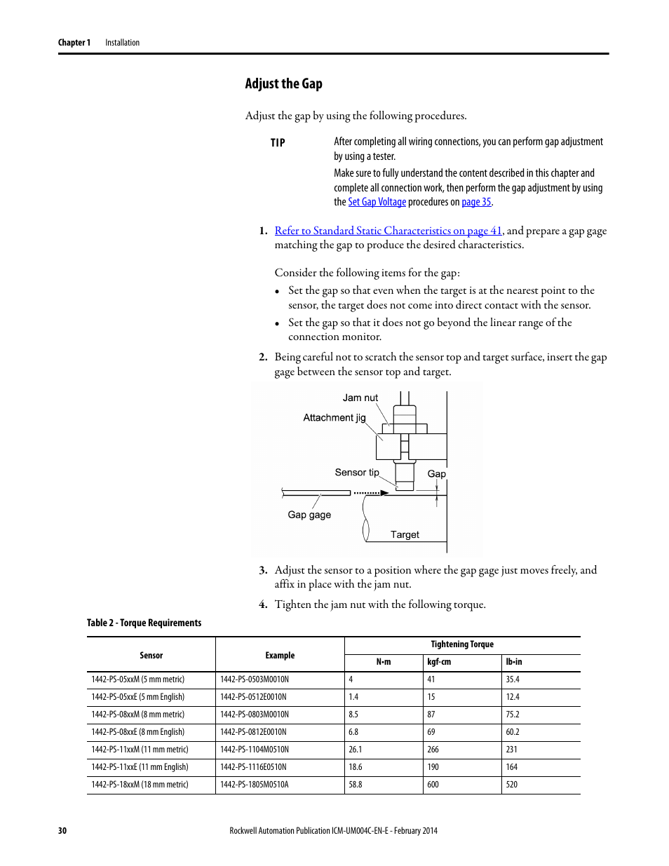 Adjust the gap | Rockwell Automation 1442 Eddy Current Probe System User Manual | Page 30 / 56