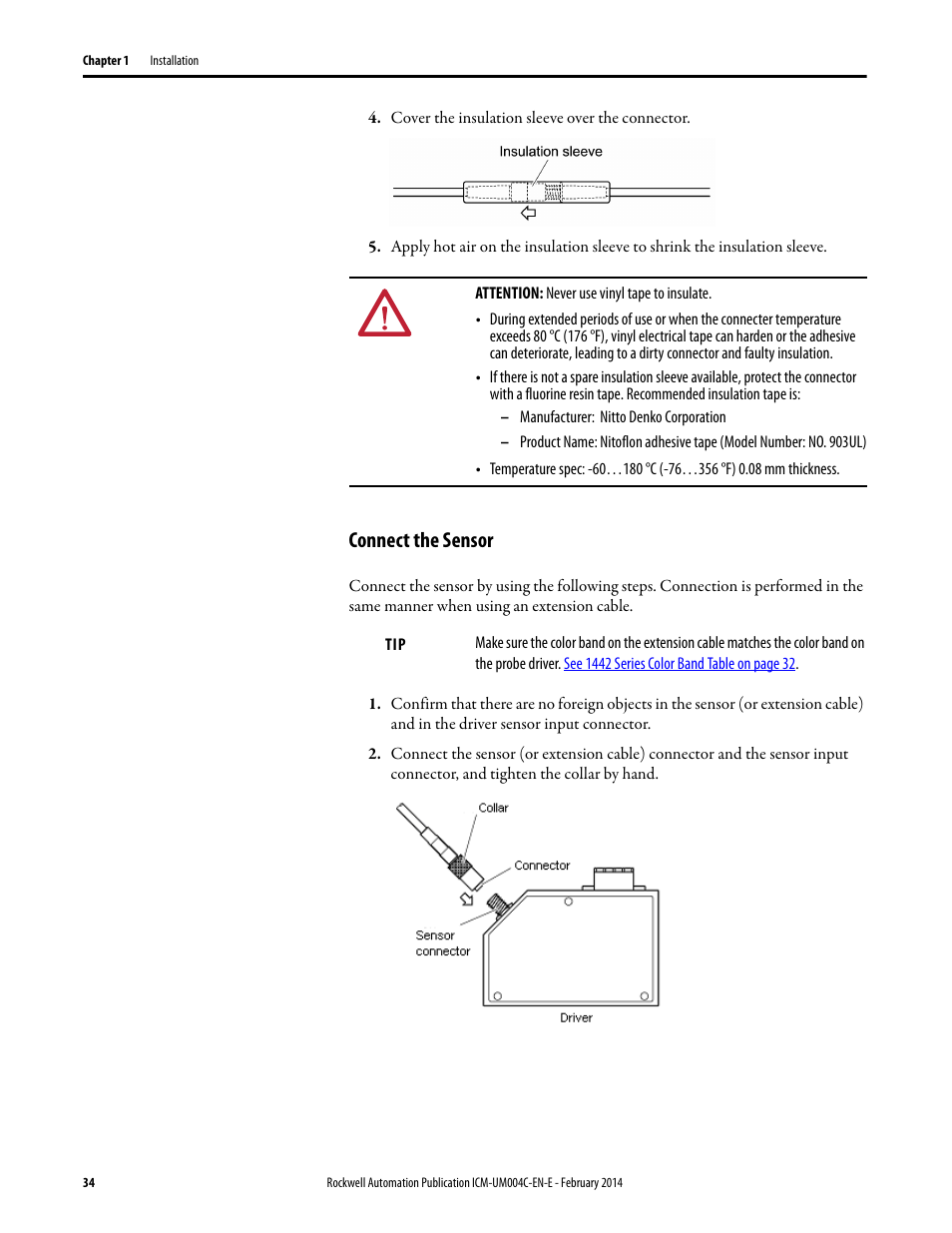 Connect the sensor | Rockwell Automation 1442 Eddy Current Probe System User Manual | Page 34 / 56